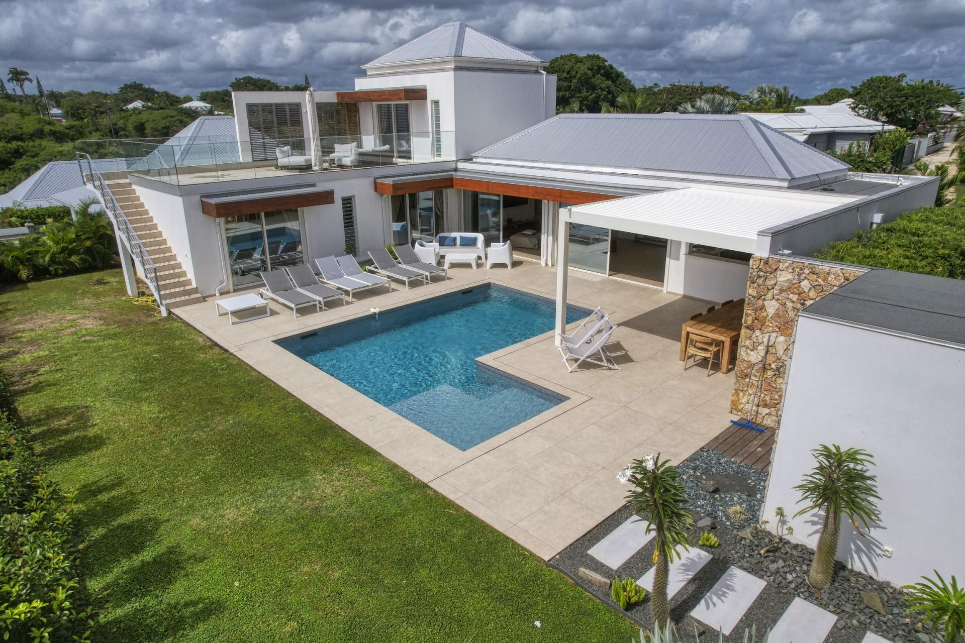 1.Location Villa piscine vue mer St François Guadeloupe_Vue ensemble